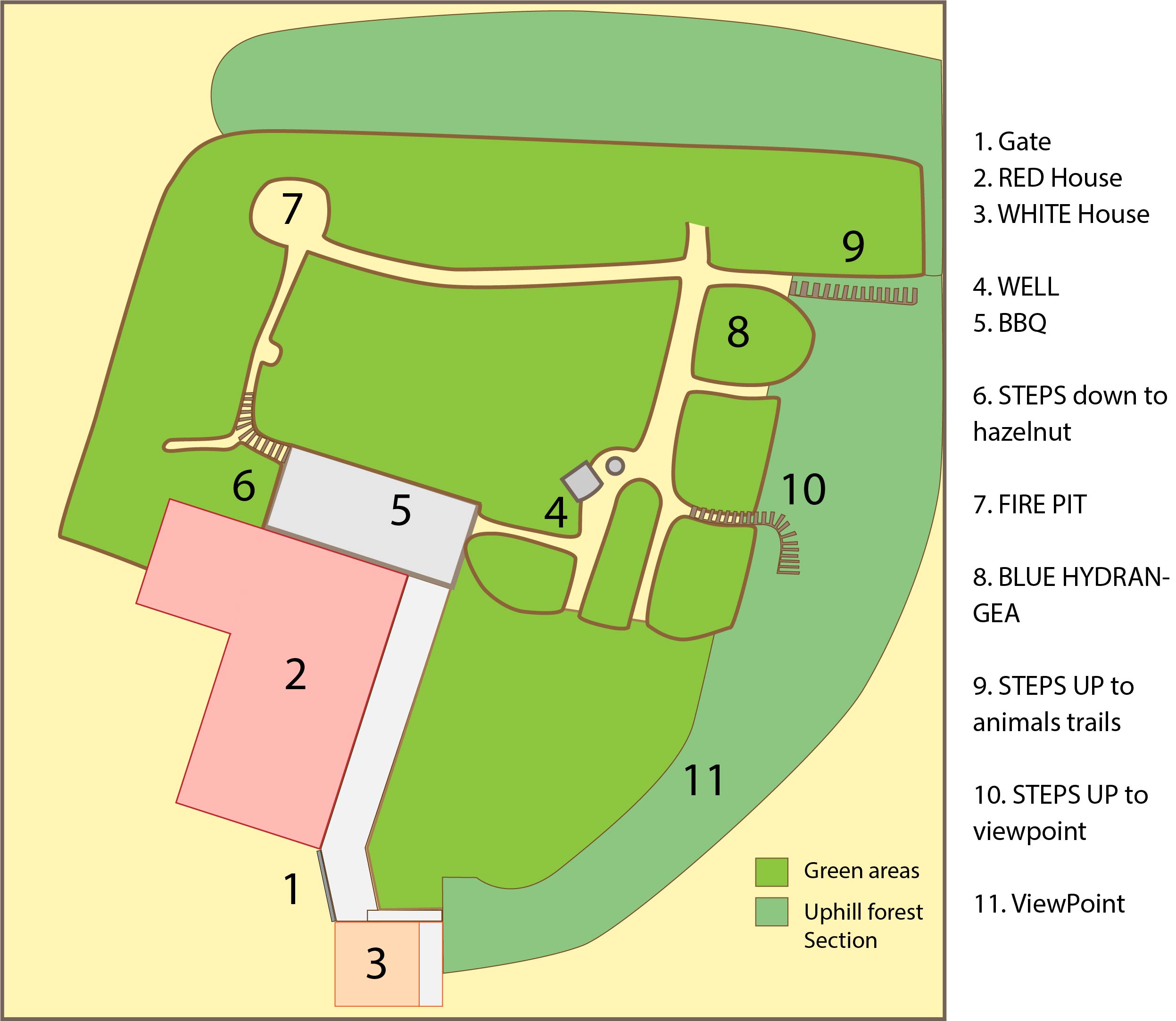 Grounds Map of Cà del Bosc